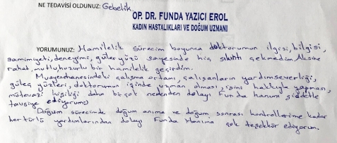 Huzurlu bir hamilelik geçirdim.